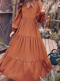 亚马逊ebay速卖通wish街头气质女装 时尚 大摆型连衣裙 新款 春秋冬季