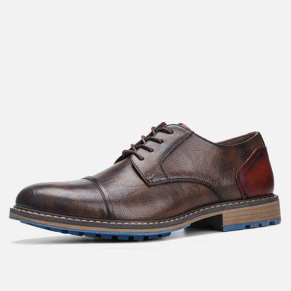 restoring ancient ways big yards leather shoes 复古大码男鞋