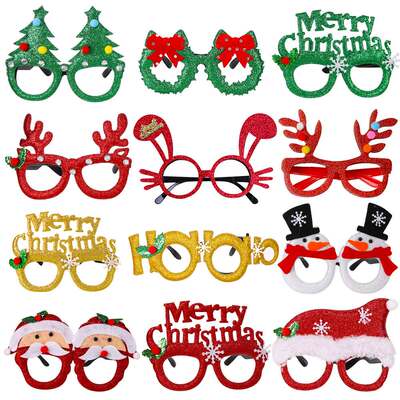 Christmas Adult Children's Eyeglass Frame圣诞装饰搞怪眼