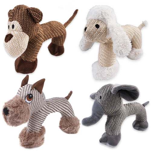 Pet Dog Plush Vocal Toy Teddy Shiba Inu Dog Molar Cleaning