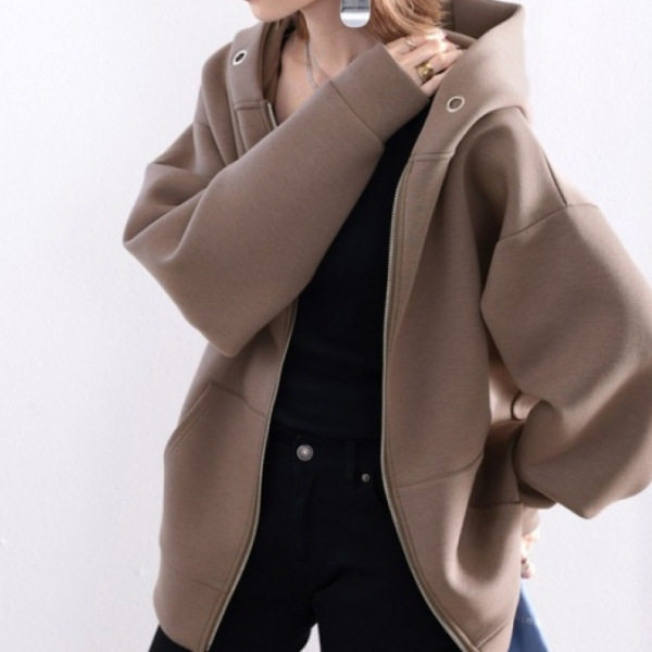 好质量2023韩版秋冬宽松开衫拉链卫衣女显瘦时尚ins卫衣女潮上衣