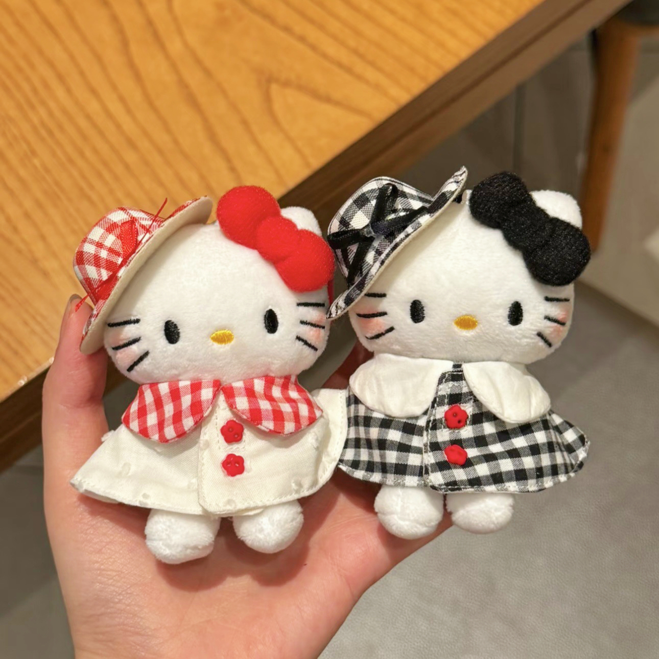 小丸子头套系列hellokitty包包挂件钥匙扣饼饼哈喽kt猫玩偶公仔