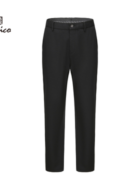 【商场同款】lavico/朗维高男士黑色时尚都市商务休闲裤修身舒适