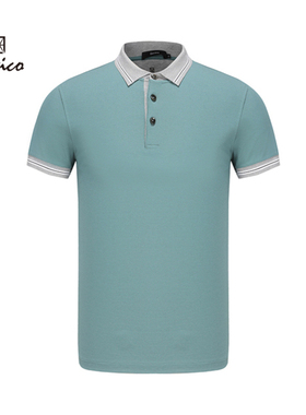 【商场同款】Lavico/朗维高男士新商务绿色POLO翻领短袖T恤休闲