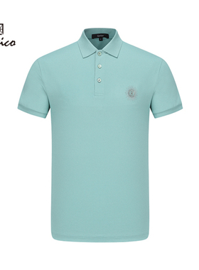 【商场同款】Lavico/朗维高男士新商务浅绿色POLO翻领短袖T恤