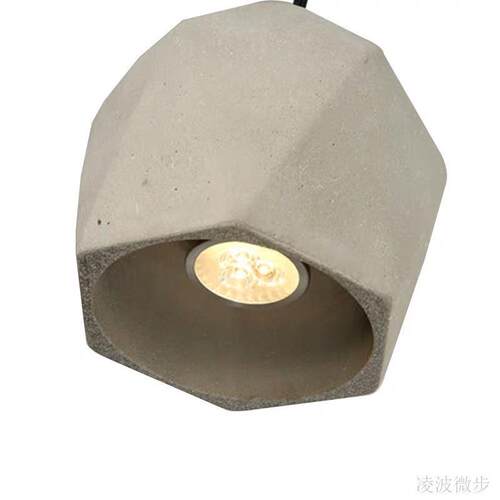 复古工业水泥灯北欧创意做旧床头咖啡厅餐厅吧台荷叶吊灯