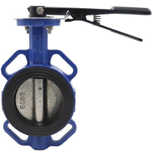 手柄软密封蝶阀D71X-16Q球铁对夹式蝶阀污水处理用厂家供应DN100