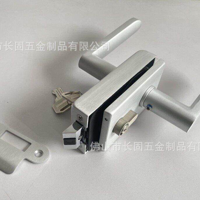 供应公室商铺方形玻璃门锁铝合金氧化静音把手门窗五金配件