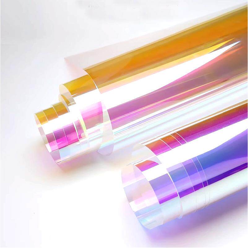 彩虹膜炫彩膜装饰彩色膜窗花膜镭射膜变色膜七彩玻璃贴幻彩膜家用
