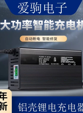 锂电数显示48V60V72V8A10A12A5三元铁锂自动断电大功率快充充电器