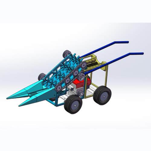 X1597-便捷式玉米剥皮收获机设计三维SW模型3D solidworks图纸