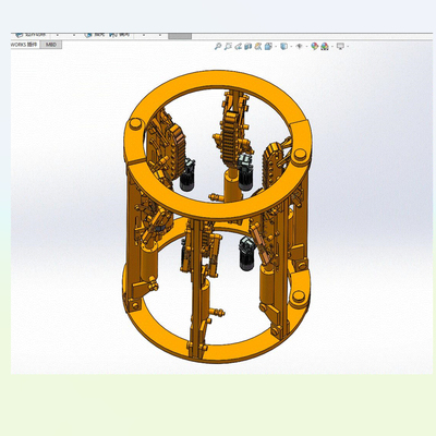 X1726-爬杆机器人三维stp模型3D 爬树攀爬机械结构设计SW三维图