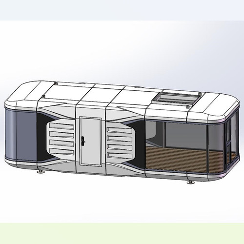 X1565-9米标准版民宿太空舱三维SW设计3D建模solidworks图纸素材