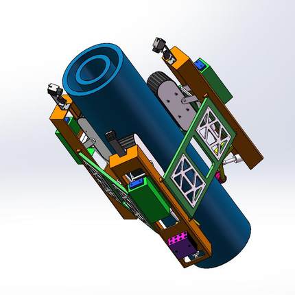 X1833-爬杆机器人设计三维模型SolidWorks三维图3D图【SW2016】