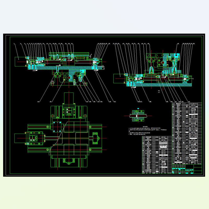 X1474-XY工作台【X-Y双坐标联动数控工作台设计【说明+2张CAD图】