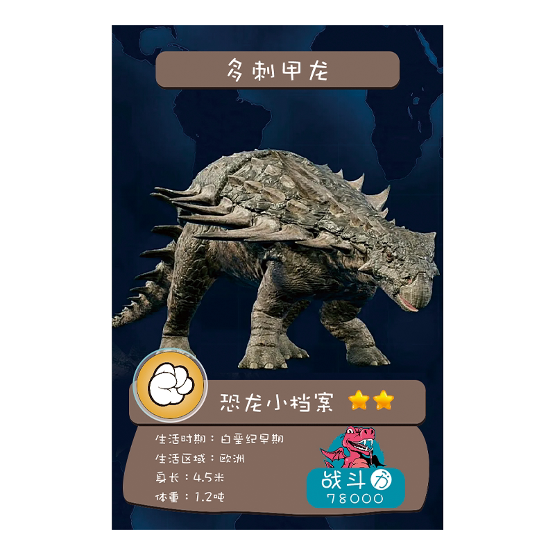 儿童恐龙认知学习卡片