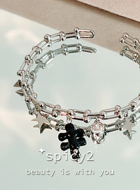 暗黑甜酷Y2K甜酷辣妹手镯高级感