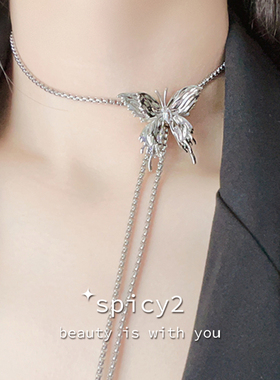 Y2K小众蝴蝶辣妹高级感项链腰链