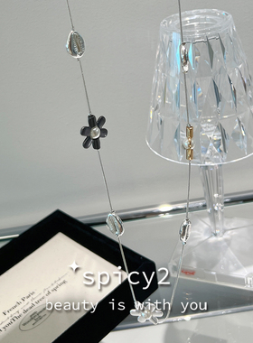 清冷ins风小众甜酷辣妹双层项链