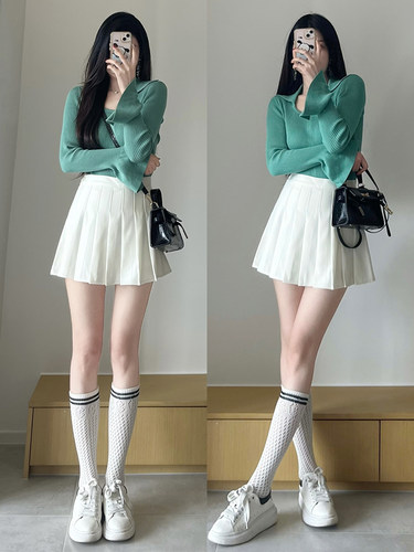 缘凤雅短裙百褶百搭a字防走光