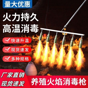 高温喷火枪火焰除草机小型消毒养殖场烧草机多头户外消毒器家用大