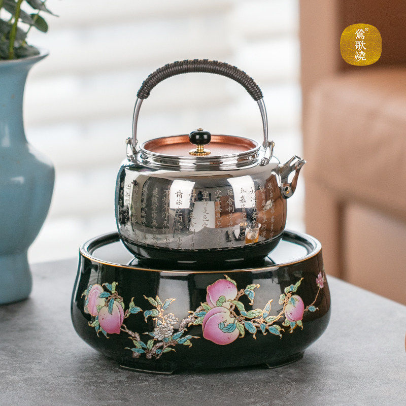 莺歌烧 新品电陶炉冬日围炉煮茶家用茶炉 泡茶煮茶器电陶炉迷你型