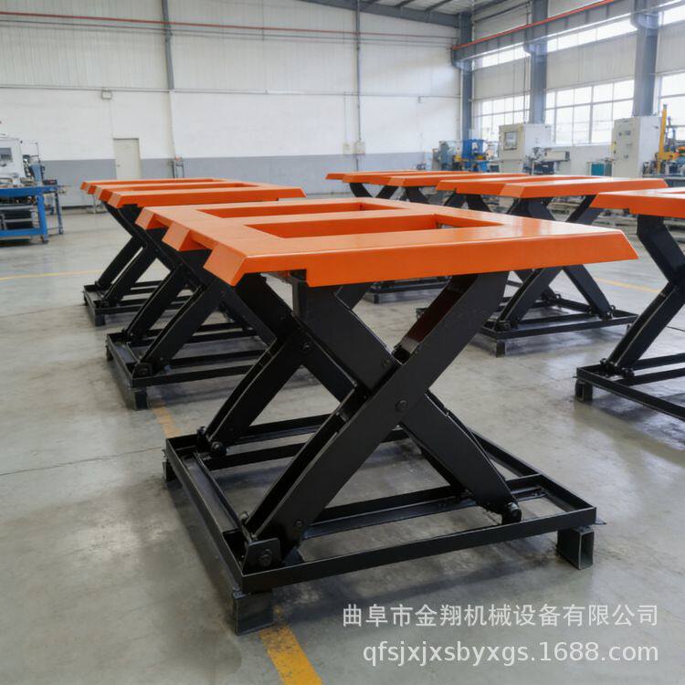免基坑E型上料平台 液压升降平台 家具厂自动上下料升降机