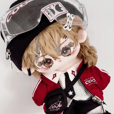 （少量现货）酷影飞驰20cm  棉花娃娃衣帅气机车服套装