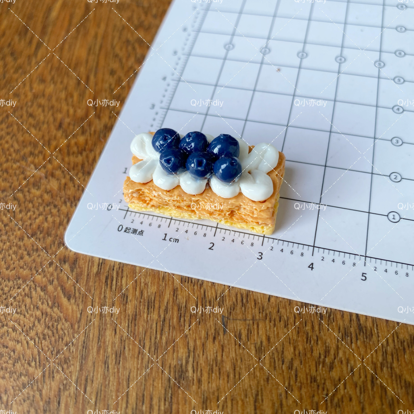 thumbnail for Realistic food and play blueberry Napoleon green titar dakquoise miniature baby house pendant ornament handmade DIY accessories