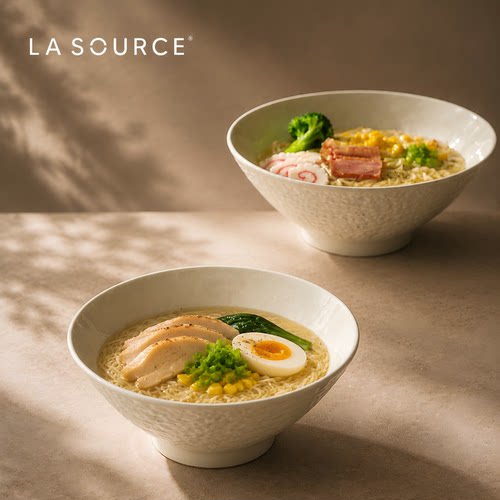 梨想陶瓷面碗家用斗笠碗