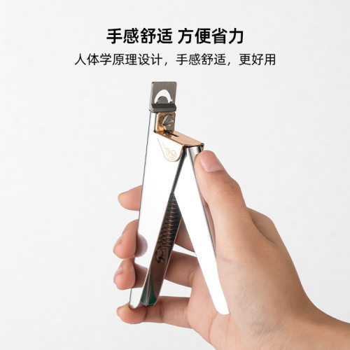 美甲工具一字剪美甲u型方形法式延长锋利指甲修型剪不锈钢