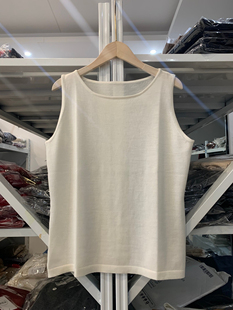 16针68支精纺100%山羊绒一字领背心吊带简约百搭宽松阔版外穿打底