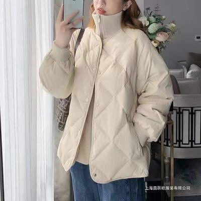 韩版立领羽绒服女小个子冬季新款轻薄款短款加厚羽绒服外套
