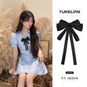 饰蝴蝶结时尚 领结女复古英伦风衬衫 领口黑色简约装 胸针领花配饰品