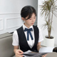 职业领花银行空姐商务工作服衬衣女系带免打蝴蝶结小领结领部装 饰