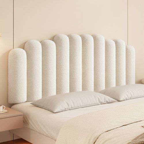 波浪钢琴键床头靠垫软包2026新款