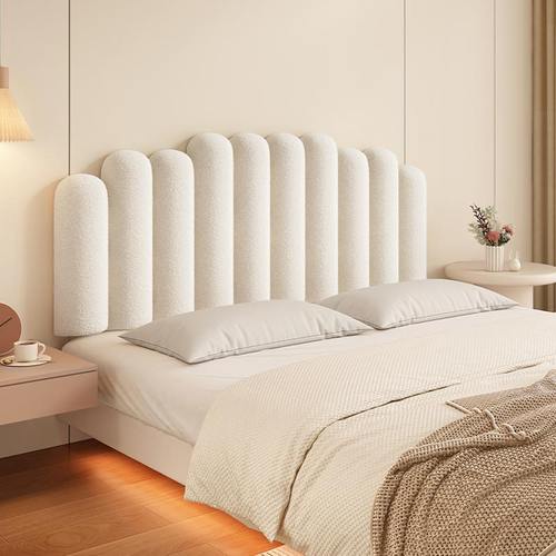 波浪钢琴键床头靠垫软包2025新款