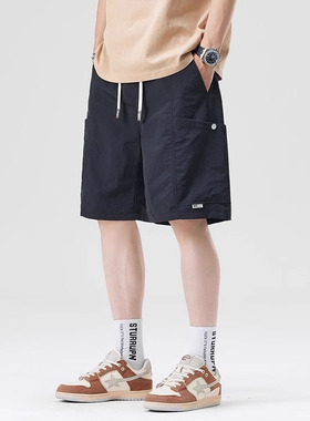 品牌优选短款男夏季新款2025冰丝速干工装短裤男士夏季休闲运动裤