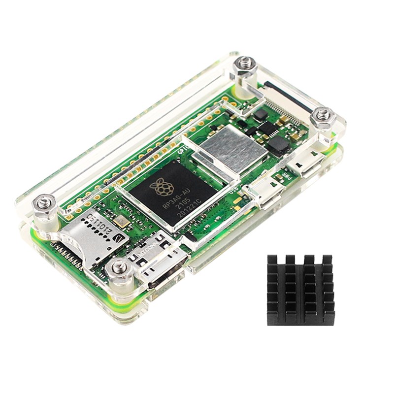 树莓派Zero 2W外壳+散热片Raspberry PI Zero 2W亚克力绝缘保护壳