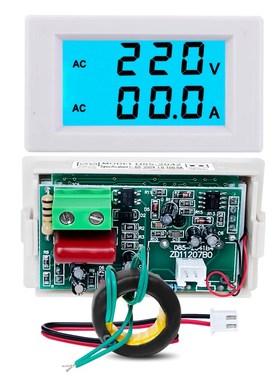 D8-52042数显交流电压电流表80-300v100a两路显示数字表头互感器