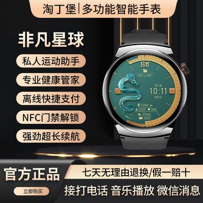 【非凡星球】淘丁堡新款多功能智能手表NFC门禁支付宝GPS运动通话