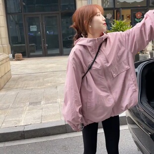 轻薄防晒衣 设计感双链接连帽运动休闲冲锋衣防晒外套时尚 夏季 韩版
