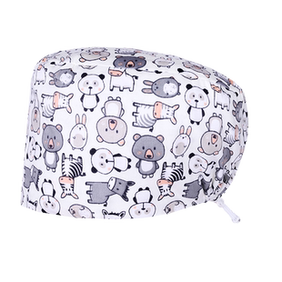 与际纯棉手术帽护士小花帽口腔医师帽手术室专用帽医生工作帽透气