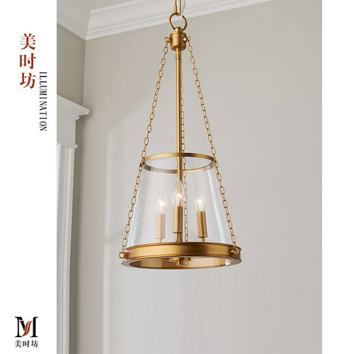 美式餐厅吊灯法式复古别墅卧室书房吧岛台餐桌玄关过道设计师灯具