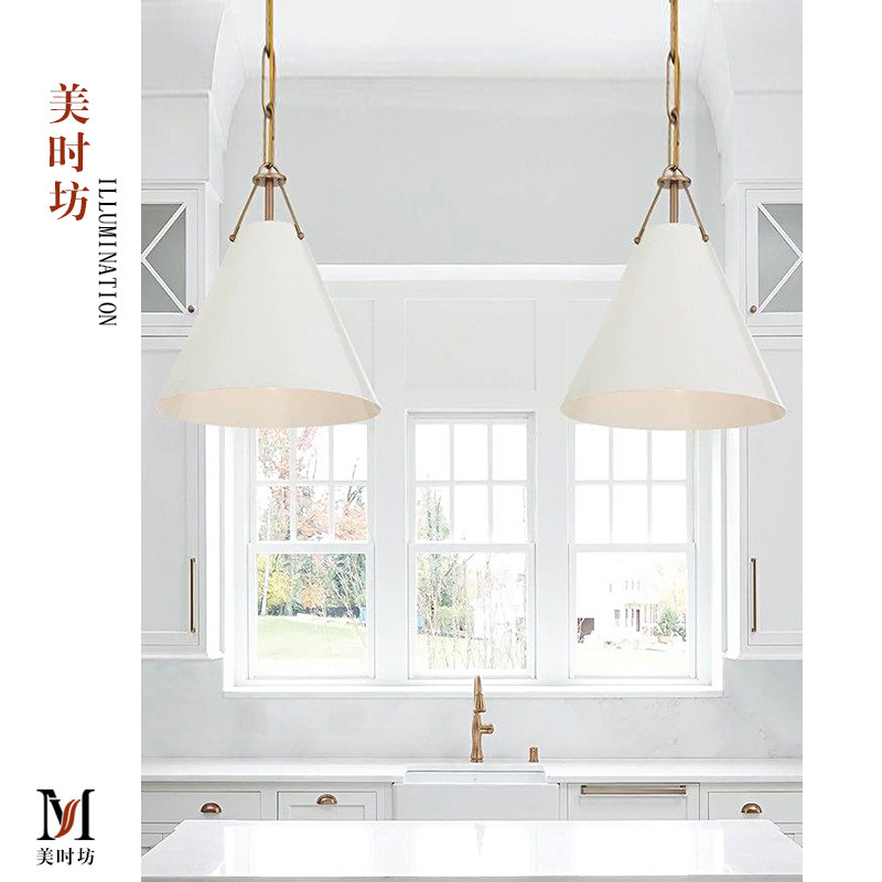 美式吊灯餐厅吧岛台吧单头餐桌法式复古创意卧室床头民宿乡村风灯