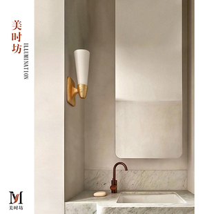 美式复古VC1:1金箔单头壁灯法式中古风走廊浴室楼梯间设计师墙灯