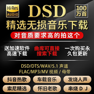 DSD无损音乐HIRES高品质HIFI音乐MP3 5.1声道车载歌曲MV下载 FLAC