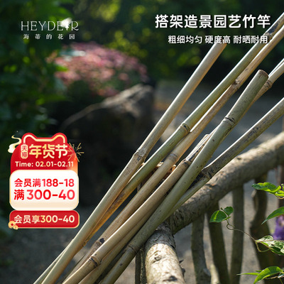 海蒂的花园竹竿蔬菜番茄黄瓜花卉植物园艺爬藤架栅栏篱笆搭架材料