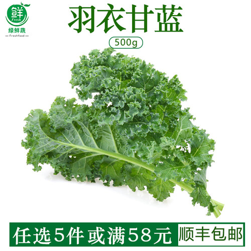羽衣甘蓝新鲜蔬菜食用健身榨汁kale绿叶西餐食材沙拉蔬菜500g