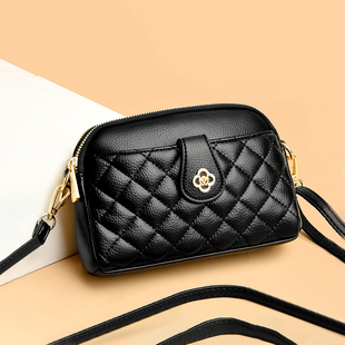 斜挎包女2025新款包包女高级感小众百搭妈妈包多层包包女轻便小包